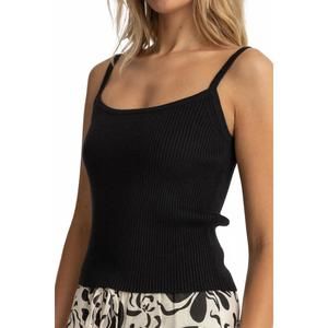NEW RHYTHM. women's yumi knit top in black